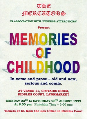 Handbill for "Memories of Childhood"