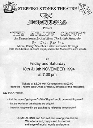 Flyer for "The Hollow Crown"